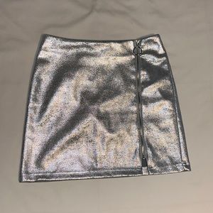 Forever 21 metallic mini skirt